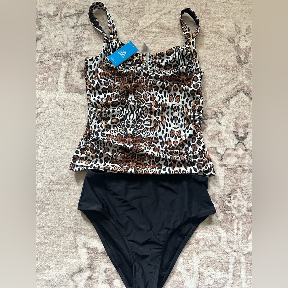 Leopard Print Womens Swim Set